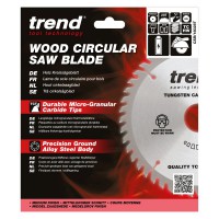 Trend Wood Cordless Circular Saw Blade - 160mm dia x 1.8 kerf x 20 bore 28T
