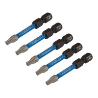 Draper Expert TX-STAR Torx Impact Screwdriver Bits, T20 x 50mm, 1/4\" Hex (Pack of 5) - 05652