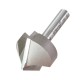 Trend 11/30X1/4TC Pro Chamfer V Groove Router Cutter 45 Deg x 25.4mm Dia x 1/4 Shank