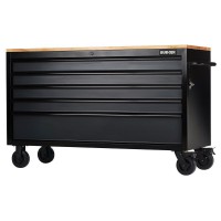 BUNKER Workbench Roller Tool Cabinet, 10 Drawer, 61\" Grey - 28343