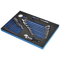 BUNKER Ring Spanner and Open End Ratchet Set in EVA Foam Inlay (27 Piece) - 29712