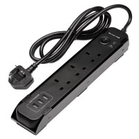 BUNKER UK Power Strip with Magnetic Holder, 3 AC, 3 USB - 31713