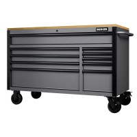 BUNKER Workbench Roller Tool Cabinet, 10 Drawer, 56\" Light Grey - 31760