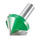 Trend C045BX1/2TC CraftPro Chamfer V Groove Router Cutter 45 Deg x 38mm Dia x 1/2 Shank
