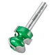 Trend C305X1/4TC CraftPro Drawer Pull Router Cutter 4mm Radius x 19mm Dia x 1/4 Shank
