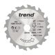 Trend Wood Cordless Circular Saw Blade - 140mm dia x 1.8 kerf x 20 bore 12T