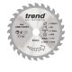 Trend Wood Cordless Circular Saw Blade - 168mm dia x 1.8 kerf x 20 bore 28T