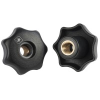 STAR KNOBS FULLY THREADED FEMALE M10 NYLON (PAIR)
