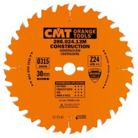 CMT Construction Saw Blade - 315mm dia x 3.2 kerf x 30 bore Z24 5ATB