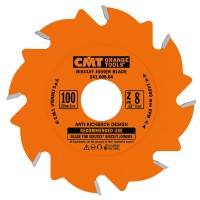 CMT Industrial Biscuit Joiner Saw Blade 100mm dia x 3.96 kerf x 22 bore Z8 FLAT