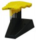 BONDHUS HTX10/S-6 T-Handle Hex Driver Set + Stand L6" - 10 pcs - 3/32"-3/8", 15290