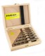 Famag 1594 Brad point drill bit HSS-G Set of 7 pcs � 3 4 5 6 8 10 12 mm in Wooden Case