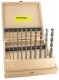 Famag Brad point drill bit HSS-G OAL 150 mm � 3 4 5 6 7 8 9 10 11 12 mm Set of 10pcs in Wooden Case