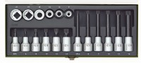 Proxxon Socket Set for XZN Screws - 18pc 1/2\" Drive - 23296