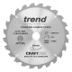 Trend CraftPro Crosscut Wood Mitre Saw Blade - 260mm dia x 2.6 kerf x 30 bore 24T