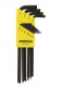 BONDHUS HLX10 Hex Allen Key Set - 10 pcs - 1/16"-1/4", 12138
