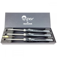 Charnwood Viper TCSET3S Carbide Tipped Wood Turning Tools, 3 Piece Set