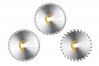 Festool 578547 3pk Saw Blade Set Wood Universal + Fine Cut - 160 dia x 1.8 kerf x 20 bore