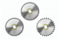Festool 578565 3pk Saw Blade Set Wood Universal + Fine Cut - 160 dia x 2.2 kerf x 20 bore