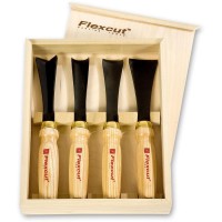 Flexcut 4 Piece Mallet Sculpters Carving Chisel Set - MC175