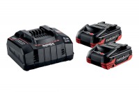 Metabo Basic Set 2 x 18V LiHDX 4.0Ah Batteries + ASC 145 Charger