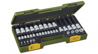 Proxxon Socket Set for Torx and Hex Screws - 42pc 1/2\" + 1/4\" Drive - 23290