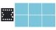 Trend Professional Mesh Quarter Sheet Sanding Pad with Pad Saver, 115 x 107mm, 6 x Mixed Grits - AB/QTR/M7/P