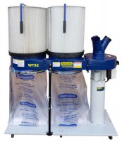 Charnwood W792/3CF Double / Twin Bag Dust Extractor 2200w, 415v With 1 mic Filter Cartridges, Trade