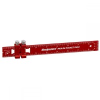 Woodpeckers PAOLINI Pocket Rule - 200mm Aluminium - PPR-200-19